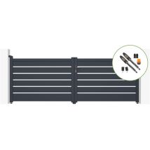 Casanoov - Elektrisches Flügeltor 3,5 M Vogel 350 X 120 Grau + Tanker B700 Motorisierung