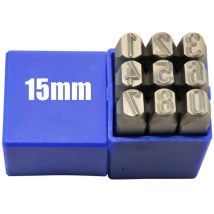Chiffres à frapper 15mm – Acier extrêmement dur – Poinçon à frapper – Hauteur des caractères, Matières, Poids – Gravurem