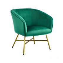 Modern Accent Chair Barrel Chair Occasional Chair, Green - Yaheetech