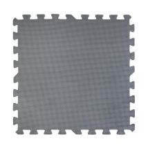 Lot de 9 dalles carrées pour piscine - 50 cm GRE Gris