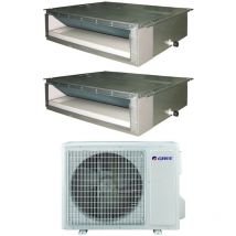 gree climatiseur ducted dual split inverter 9+12 avec gwhd(24)nk6oo r-32 9000+12000