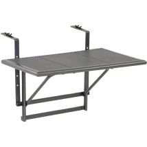 Greemotion 416505 Tavolino Pieghevole Da Balcone, Regolabile In Altezza, Grigio, Piccolo