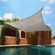 Sun Shade Sail Square hdpe Breathable uv Block Sunscreen Awning Canopy with Free Rope 2x2m Grey - Green Bay