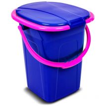 Greenblue - Green Blue GB320BR GB320 Campingtoilette 19L Toiletteneimer Reisetoilette Toilette Eimertoilette Mobil Camping (Blau/Rosa), Unisex-Adult