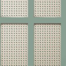 Fine Decor - Green Cane Wood Panel Wallpaper Wicker Rattan Modern Contemporary