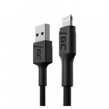 Green Cell - Câble usb-a - Lightning 0.3m Chargeur Cable noir compatible pour Apple iPhone 14 13 12 11 se Pro Max x xr xs Max 8 7 Plus 6 6S 5 5C Plus