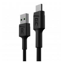 Green Cell - Câble usb-a - usb-c Typ-C 0.3m Chargeur Cable noir compatible pour Samsung Galaxy S23 S22 S21 S20 Ultra S10 S9 S8+ Note 20 10 9 8