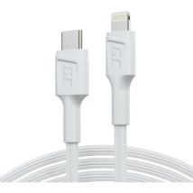 Green Cell - gc PowerStream 1m MFi Typ usb c - Lightning Câble blanc pour Apple iPhone 13 12 11 se Pro/Max iPhone x xr xs Max iPhone 8 7 Plus 6 6S