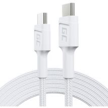 Green Cell GC PowerStream Câble de charge rapide USB C – Type C 2 m 60 W Power Delivery Quick Charge 3.0 Pour Samsung Galaxy S21 S20 Ultra S10 S9 S8+
