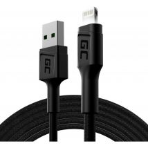 Green Cell - KABGC12 - 2 m - Lightning - usb a - Mâle - Mâle - Noir