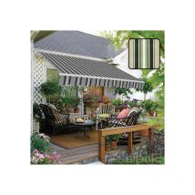 Green Bay - Greenbay 2 x 1.5m Manual Awning Garden Patio Canopy Sun Shade Shelter Retractable Multi-Stripe