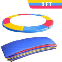 Greenbay - 8FT Replacement Trampoline Surround Pad Foam Safety Guard Spring Cover Padding Tri-Colour