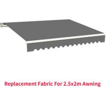 Greenbay Garden Patio Awning Canopy Sun Shade Shelter Replacement Top Fabric 2.5 x 2m Grey