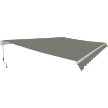 Green Bay - Greenbay Garden Patio Manual Retractable Awning Canopy Sun Shade Shelter Angle Adjustable 4x3M Grey