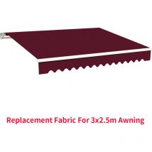 Greenbay Garden Patio Outdoor Awning Sun Shade Shelter Canopy Replacement Top Fabric 3 x 2.5m Wine Red