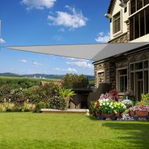 Greenbay Sun Shade Sail Garden Patio Party Sunscreen Awning Canopy 98% UV Block Triangle Grey 3x3x3m
