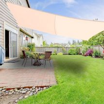 Green Bay - Greenbay Sun Shade Sail Garden Patio Yard Party Sunscreen Awning Canopy 98% uv Block Rectangle Cream 5x4m