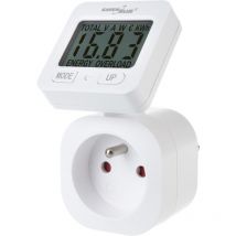 GB615 compteur d'énergie wattmètre 16A max. 3680W mémoire secondaire (prise e française) GB615E - Greenblue