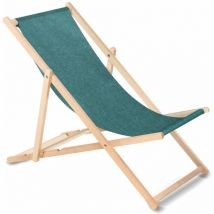Green Blue GB183M Chaise Longue de Jardin en Bois Transat Melange Turquoise (GB183M turkus) - Greenblue