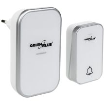 Greenblue Kinetic Cloche Sans Fil Sans Pile, 38 Mélodies, Blanc, Portée Jusqu'à 200m, Ip44, Gb157 W Cee