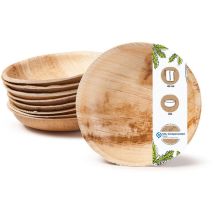 Greenbox Palmware - Set Di 25 Ciotole Monouso, Rotonde Da 80 Ml, Ø 10 Cm, Compostabili E Biodegradabili, Foglie Di Palma, Stoviglie Usa E Getta Per 