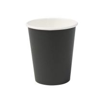 Greenbox Tazza Di Carta Biologica, Usa E Getta, Tazza Di Carta, Compostabile E Biodegradabile, Nero, Non Stampata, Ecologica, 50 Pezzi, 200 Ml, 8oz