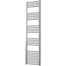 Greenedhouse - Greened House 400mm wide x 1600mm high Chrome Flat Central Heating Towel Rail Designer Straight Towel radiator