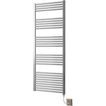 Greenedhouse - York Flat Chrome Electric Towel Rail 600 x 1600mm Towel Radiator