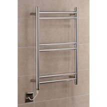 Greenedhouse Tirana Electric Stainless Steel Towel Rail 600x800mm Towel Warmer Mirror Polished Finish