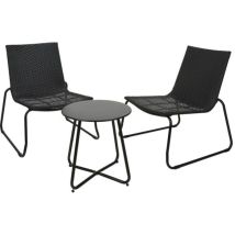 Greengarden Kopenhagen Rattan Garten- & Balkonmöbel-set 3-tlg. Schwarz"-"179080801