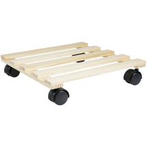 Greengers - Supports De Pots De Fleurs À Roulettes, Jardin - Porte Plante À Roulettes, Support À Roulettes Pour Plantes - Forme
