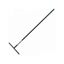 Greenmill - Rastrillo metálico con mango GR914, 14 dientes, herramienta de jardinería ideal para nivelar tierra, limpiar hojas, resistente y