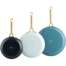 Greenpan - Shades (cc009019-001) 20+24+28cm Set Dunkelblau, Hellblau, Creme Pfannen-set