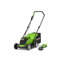 Cortacésped de empuje sin escobillas 33cm 24V Greenworks Batería 4,0Ah - Cargador - GD24LM33K4