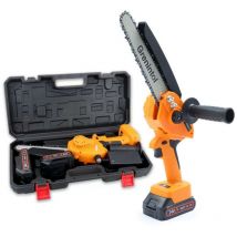 Grenintol - akku kettensaegen 8 Zoll. Mit 2X24V-Lithium-Ionen-Akkus, 2 Kettensägen Zum Beschneiden von Ästen geringes Rauschen Tragbare