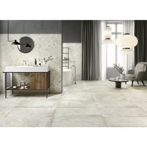 Stone By Stone - Grès cérame - debris - Talc - 80x80 - Naturelle - (1,28 m²)
