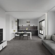Stone By Stone - Grès cérame - flow - cement coal - 45x90 Rectifié - Naturel - (0,787 m²)