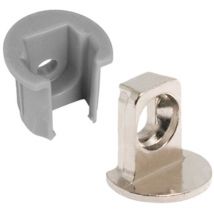 Sachet de 200 unités Support d'étagère à vis Greta en acier inoxydable 19 mm