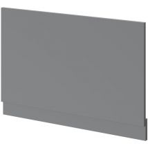 Gloss Grey mdf 800mm End Bath Panel with Plinth - Grey