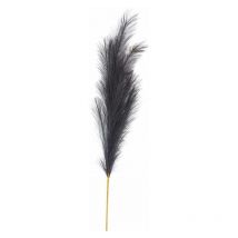 Large Faux Pampas Grass Stem Artificial Plant - Fabric/Plastic - L30 x W30 x H120 cm - Grey