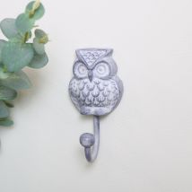 Melody Maison - Grey Owl Wall Hook - Grey