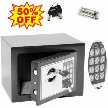 Grey secure digital steel safe electronic high security home office money safety box 4.6L
