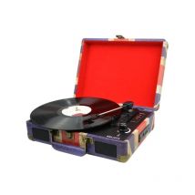 Giradischi Vintage 33-45-78 Giri Bluetooth Encoder con usb, sd, aux Bandiera uk - Majestic