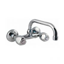 Mirtak - Grifería batería fregadero caño horizontal 160mm 180mm