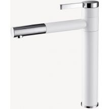 Lookshop - Mezclador monomando de lavabo blanco y cromado - Graffias