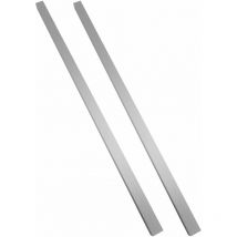 Schulte - Set di 2 maniglie a barra quadrate in alluminio, 14x12x400 mm