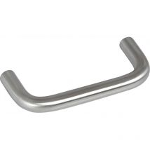 Grimme - Griff Emer Möbelgriff Breite 72 mm Schubladengriff Zinkguss Edelstahl gebürstet