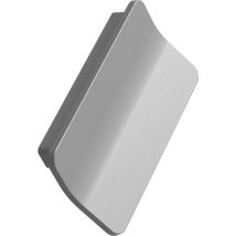 Furnipart - Griff Leaf la 64mm, Breite 85mm, Zinkdruckguss Edelstahl Effekt