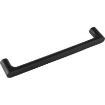 Griff Pinta la 192mm, Holzgriff robuster Möbelgriff Breite 208mm, Esche schwarz gebeizt