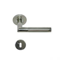 E-b - Griffe Modell Barsac mit runden Schlüsselrosetten - Edelstahl 304 zweifarbig matt glänzend matt x2